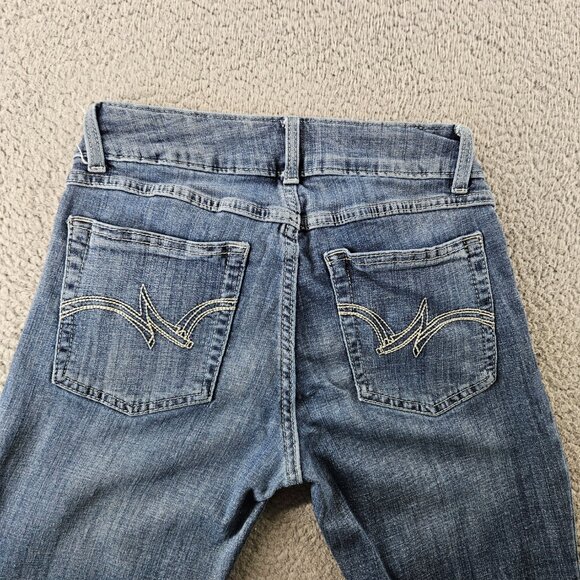 Wrangler Jeans Womens 3 (28x32) Blue Mid Rise Straight Leg Western Chore Cowgirl - Picture 13 of 16